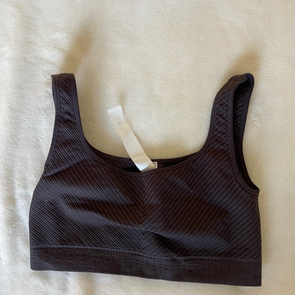 Avocado Ribbed Dark Bralette
